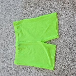 Mesh bright yellow shorts